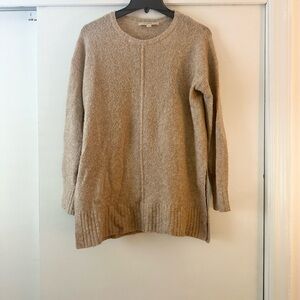 LOFT Front Seam Camel Sweater